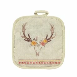 Hot Sale 🧨 HiEnd Accents 1 PC Skull/Floral Printed Pot Holder 😍