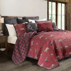 Best Pirce 🤩 HiEnd Accents 3-PC Woodland Plaid Quilt Set, Full/Queen - Multi 🌟