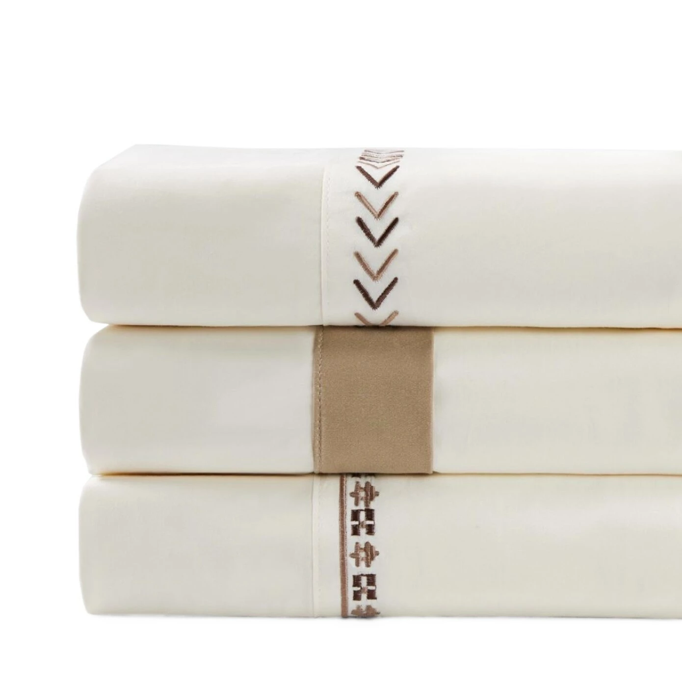 Best Pirce π― HiEnd Accents 350 TC Cream Sheet Set With Fair Isle Embroidery π 4 Best Pirce π― HiEnd Accents 350 TC Cream Sheet Set With Fair Isle Embroidery π - Image 2