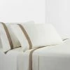 Best deal 🛒 HiEnd Accents 350 TC Cream Sheet Set With Tan Flange 🔥 -HiEnd Accents shop 350 TC Cream Sheet Set with Tan Flange