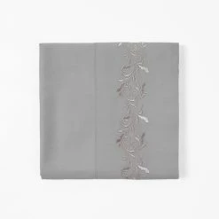 New ✔️ HiEnd Accents 350 TC Gray Sheet Set With Gray Scroll Embroidery 👍 -HiEnd Accents shop 350 TC Gray Sheet Set with Gray Scroll Embroidery 2