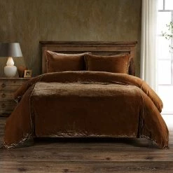 Promo 🧨 HiEnd Accents Stella Faux Silk Velvet Duvet Cover Set, 3PC Stone ✨ 27 Promo 🧨 HiEnd Accents Stella Faux Silk Velvet Duvet Cover Set, 3PC Stone ✨ -HiEnd Accents shop 3PC Stella Silk Velvet Duvet Set 3