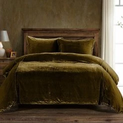 Promo 🧨 HiEnd Accents Stella Faux Silk Velvet Duvet Cover Set, 3PC Stone ✨ 29 Promo 🧨 HiEnd Accents Stella Faux Silk Velvet Duvet Cover Set, 3PC Stone ✨ -HiEnd Accents shop 3PC Stella Silk Velvet Duvet Set 5