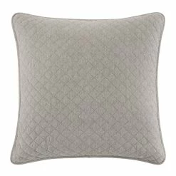 Buy 😉 HiEnd Accents Anna Diamond Quilted Euro Sham, 27"x27" Gray 🎉 -HiEnd Accents shop Anna Diamond Quilted Euro Sham 2