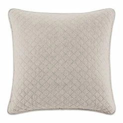 Buy 😉 HiEnd Accents Anna Diamond Quilted Euro Sham, 27"x27" Gray 🎉 -HiEnd Accents shop Anna Diamond Quilted Euro Sham