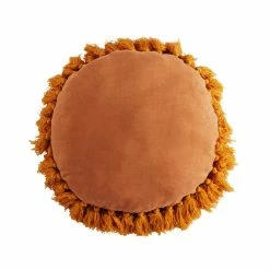 Deals 🥰 HiEnd Accents Aria Round Pillow With Tassels, 18x18 - Orange 🛒