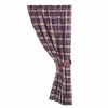 Outlet 😍 HiEnd Accents Blue Plaid Curtain With Tieback, 48"x84" 😉 -HiEnd Accents shop Blue plaid curtain with tieback2C 4822x8422 1