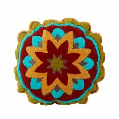 Budget 🔔 HiEnd Accents Boxed Embroidery Pillow , 18x18 😍