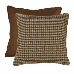 Cheap 🎁 HiEnd Accents Crestwood Houndstooth Euro Sham Reversed To Suede, 27"X27" 🎁
