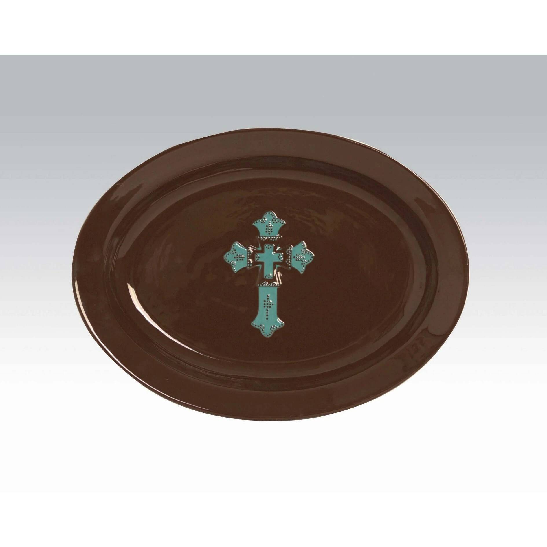 Brand new β¨ HiEnd Accents Cross Serving Platter Turquoise (EA) π 3 Brand new β¨ HiEnd Accents Cross Serving Platter Turquoise (EA) π