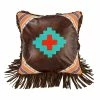 Flash Sale ✔️ HiEnd Accents Embroidered Aztec Design In Faux Leather, 18x18 💯 -HiEnd Accents shop Embroidered Aztec Design in Faux Leather2C 18x18 1