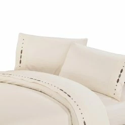 Hot Sale ๐ HiEnd Accents Embroidered Southwestern Sheet Set, Cream ๐