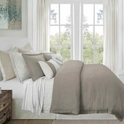 Best deal 🎉 HiEnd Accents Hera Washed Linen Flange Comforter Set, 3PC Blush 🛒 -HiEnd Accents shop Hera Washed Linen Flange Comforter Set 10
