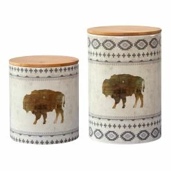 Discount 🌟 HiEnd Accents Free Spirit 2-piece Southwest Ceramic Canister Set - N/A 🎉