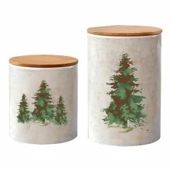 Flash Sale 🛒 HiEnd Accents 2 PC Scenery Tree Canister Set 👏
