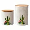 Brand new โจ HiEnd Accents 2-piece Desert Succulent Cactus Canister Set - N/A โค๏ธ 1 Brand new โจ HiEnd Accents 2-piece Desert Succulent Cactus Canister Set - N/A โค๏ธ -HiEnd Accents shop HiEnd Accents 2 PC Succulent Design Canister Set