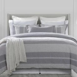 Flash Sale 🥰 HiEnd Accents 3 PC Lane Stripe Comforter Set, Gray 🧨