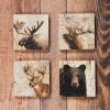 Deals ✨ HiEnd Accents 4 PC Lodge Animal Coaster Set 😀 -HiEnd Accents shop HiEnd Accents 4 PC Lodge Animal Coaster Set