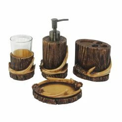 Promo 😍 HiEnd Accents 4-piece Antler Bath Set 🎁