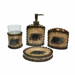 Wholesale 😍 HiEnd Accents 4-piece Rustic Bear Bath Set 🛒