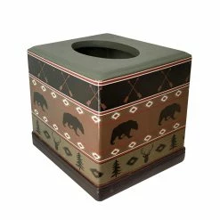 Best Sale 🔔 HiEnd Accents Aztec Bear Tissue Holder - Green, Black, Tan 🌟