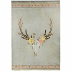 Top 10 🌟 HiEnd Accents Bohemian Desert Skull Canvas - Brown - 28 X 20 🎉