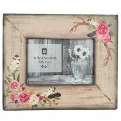 Coupon 🎁 HiEnd Accents Bohemian Rose And Antler 4"x6" Frame 👍