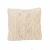 Best deal 🔥 HiEnd Accents Cable Knit Soft Diamond Throw Pillow, 18"x18" Cream 👏