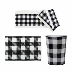 Promo 🔥 HiEnd Accents Camille Buffalo Check Bathroom Lifestyle Set, 5PC ✔️