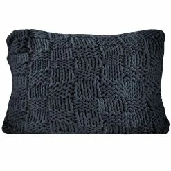 Buy 💯 HiEnd Accents Chess Knit Dutch Euro Pillow, 28"x38" Navy 👏 -HiEnd Accents shop HiEnd Accents Chess Knit Dutch Euro Pillow2C 2822x3822 4