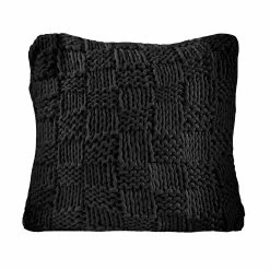 Promo ✨ HiEnd Accents Chess Knit Euro Pillow, 27"x27" Slate ⭐ -HiEnd Accents shop HiEnd Accents Chess Knit Euro Pillow2C 2722x2722 3