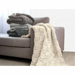 Cheapest 👍 HiEnd Accents Chess Knit Throw, 50"x60" Slate 😉 -HiEnd Accents shop HiEnd Accents Chess Knit Throw2C 5022x6022 3