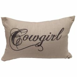 Best reviews of 👍 HiEnd Accents Cowgirl Multicolored Linen Throw Pillow (12" X 19") 🥰
