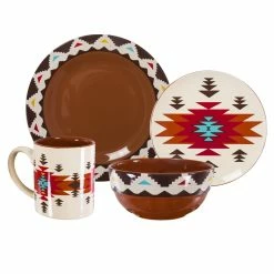 Promo ❤️ Paseo Road By HiEnd Accents Del Sol Aztec Ceramic Dinnerware Set, 16PC 😍 -HiEnd Accents shop HiEnd Accents Del Sol 16 PC Ceramic Dinnerware Set