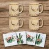 Brand new 😀 HiEnd Accents Desert Skull Bohemian Mug And Cactus Blooms Coaster 8-PC Set 🧨 -HiEnd Accents shop HiEnd Accents Desert Skull Bohemian Mug and Cactus Blooms Coaster 8 PC Set