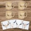Best Sale 👏 HiEnd Accents Desert Skull Bohemian Mug And Coaster 8 PC Set 👍 -HiEnd Accents shop HiEnd Accents Desert Skull Bohemian Mug and Coaster 8 PC Set