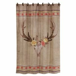 Hot Sale 😍 HiEnd Accents Desert Skull Shower Curtain, 72x72 🛒