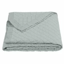 Best Sale ⌛ HiEnd Accents Diamond Pattern Linen Cotton Quilt, 1PC Vintage White 👏 -HiEnd Accents shop HiEnd Accents Diamond Pattern Linen Quilt2C 1PC 6