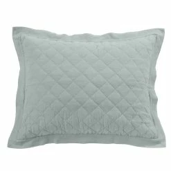 Best deal ⌛ HiEnd Accents Diamond Pattern Linen Cotton Diamond Quilted Pillow Sham, 1PC Vintage White 🌟 -HiEnd Accents shop HiEnd Accents Diamond Pattern Linen Quilted Pillow Sham 4