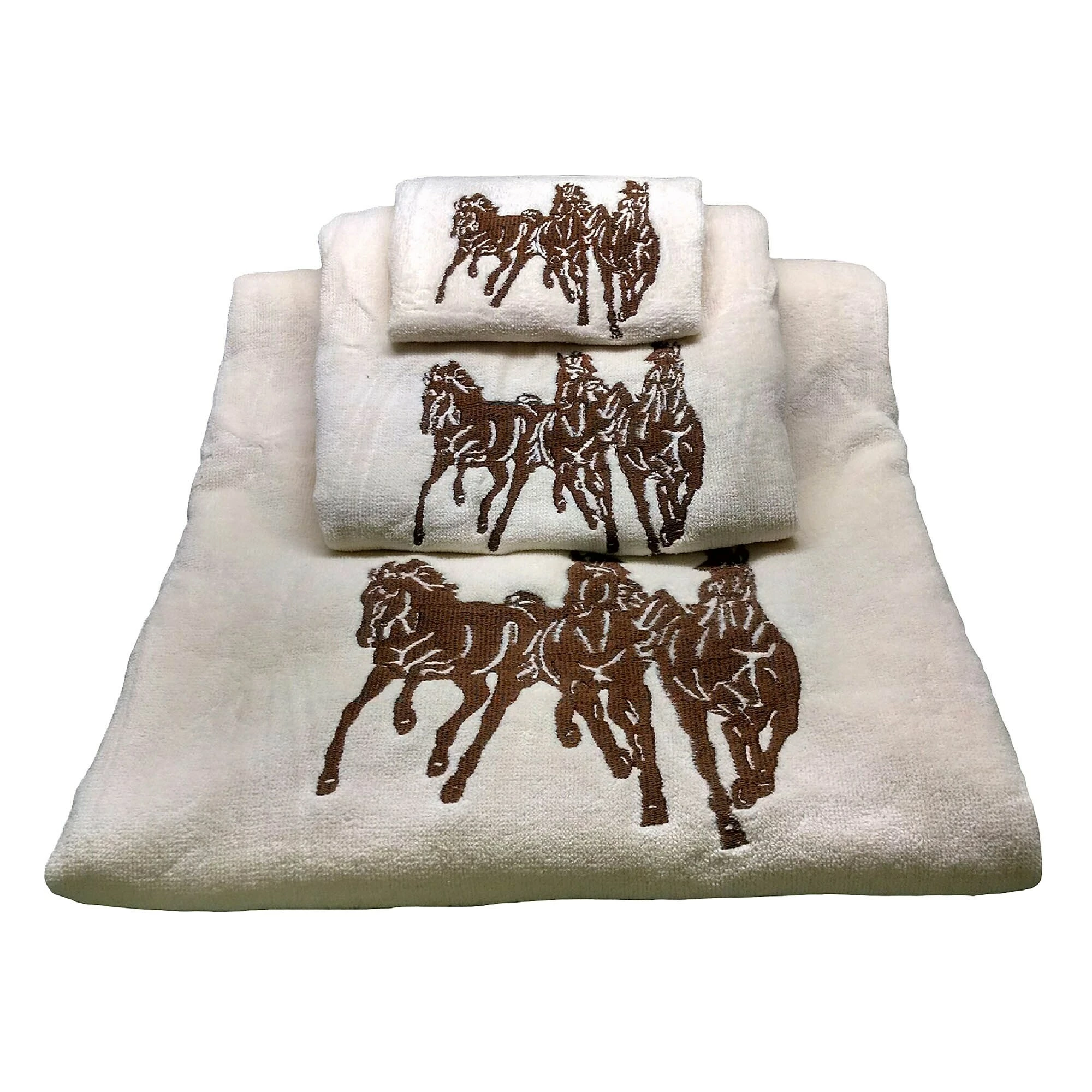 Best reviews of โญ HiEnd Accents Embroidered 3-Horse Towel Set, 3 PC Mocha ๐ 3 Best reviews of โญ HiEnd Accents Embroidered 3-Horse Towel Set, 3 PC Mocha ๐