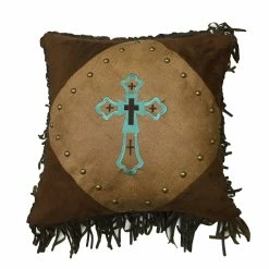 Hot Sale 🌟 HiEnd Accents Embroidered CrossThrow Pillow 18 X 18 ⌛