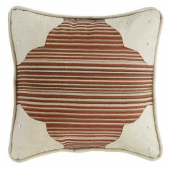 New 🔔 HiEnd Accents Faux Leather 18 X 18-inch Corner Scallop Throw Pillow ✔️