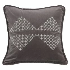 Best reviews of 🌟 HiEnd Accents Grey 18-inch X 18-inch Embroidered Diamond Throw Pillow 🛒