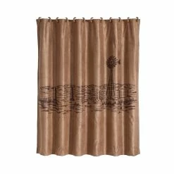 New ✔️ HiEnd Accents Jasper Shower Curtain With Embroidered Landscape, 72X72 ⌛