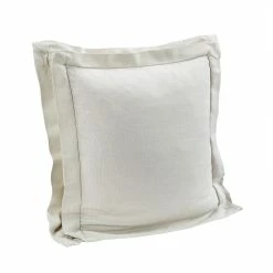 HiEnd Accents shop 6 Cheapest โ HiEnd Accents Luna Double Flanged Washed Linen Pillow, 20"x20" White ๐งจ