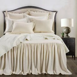 Coupon ⌛ HiEnd Accents Luna Washed Linen Bedspread Set, 3PC 🔔