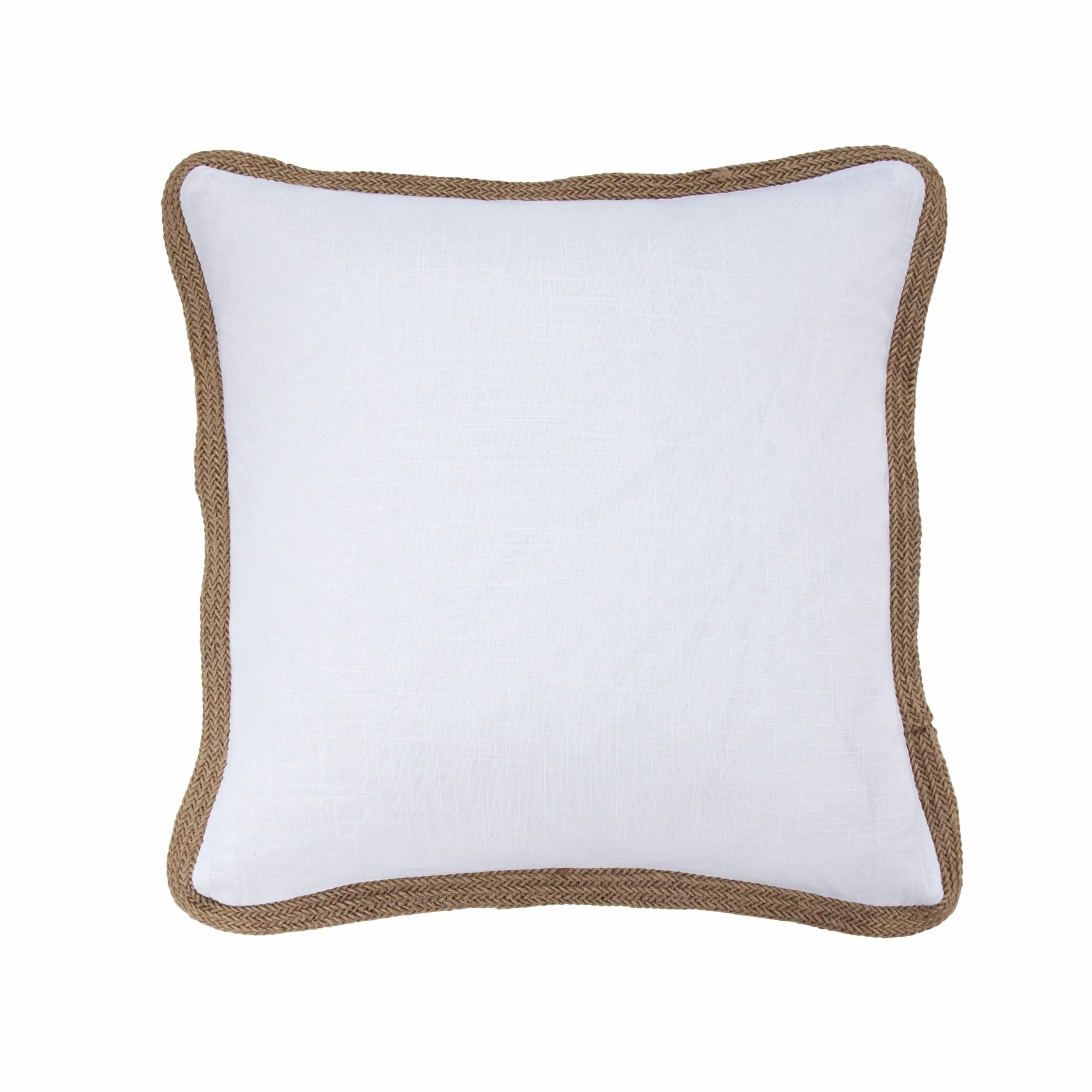 Best deal ๐ HiEnd Accents Luna Washed Linen Jute Trimmed Pillow, 20"x20" White โจ 6 Best deal ๐ HiEnd Accents Luna Washed Linen Jute Trimmed Pillow, 20"x20" White โจ - Image 4