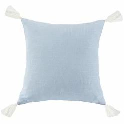 New 🌟 HiEnd Accents Luna Washed Linen Tasseled Square Pillow, 18"x18" Slate 🔔 -HiEnd Accents shop HiEnd Accents Luna Washed Linen Tasseled Square Pillow2C 1822x1822 7