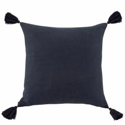 New 🌟 HiEnd Accents Luna Washed Linen Tasseled Square Pillow, 18"x18" Slate 🔔 -HiEnd Accents shop HiEnd Accents Luna Washed Linen Tasseled Square Pillow2C 1822x1822 8