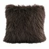 Best Sale 🥰 HiEnd Accents Mongolian Faux Fur Throw Pillow, 18"x18" White ⭐